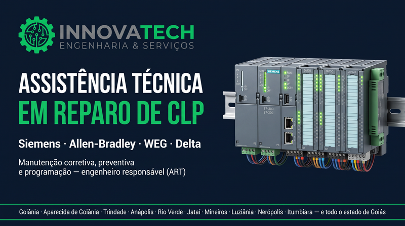 Assistência Técnica em CLP em Goiânia | Siemens, Allen-Bradley e WEG